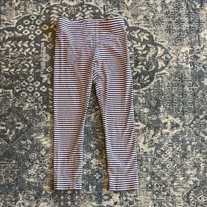 Primary Pink & Purple Size 7 Striped Kids Leggings
